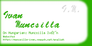 ivan muncsilla business card